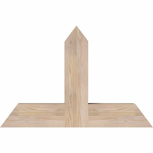 Ekena Millwork Portland Smooth Timber Gable Bracket, Douglas Fir, 36"W x 24"H x 5 1/2"D x 5 1/2"F, 16/12 Pitch GBW036X24X0606POR00SDF - main